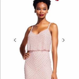 Adrianna Papell Blouson Beaded Gown